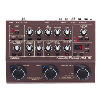 BOSS AD-10 Acoustic Preamp and FX Pedal : image 3
