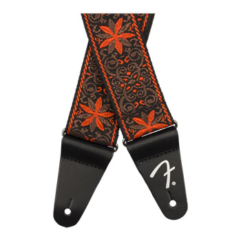 Fender Pasadena Woven Strap, Orange Wallflower, 2" : image 2