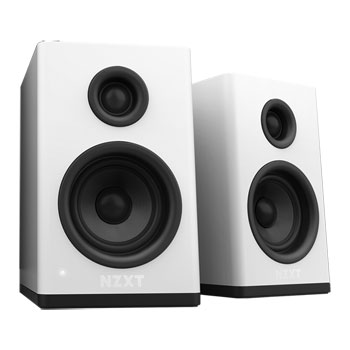 NZXT Relay White Desktop Stereo Gaming Speakers