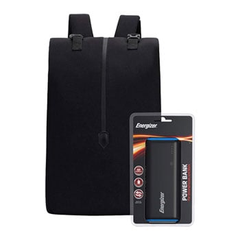 Energizer Laptop Backpack 15.6" with 10000mAh Power Bank Bundle Black