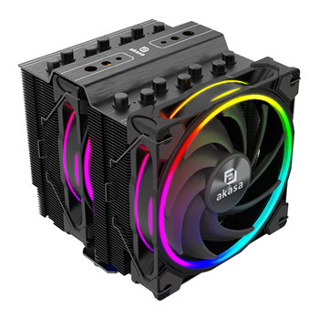 Photos - Computer Cooling Akasa Soho H7 Premium Dual Tower ARGB Intel/AMD Black CPU Cooler 