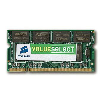 Corsair Memory Value Select 1GB DDR2 SO-DIMM PC2-5300 (667) Single Channel Laptop