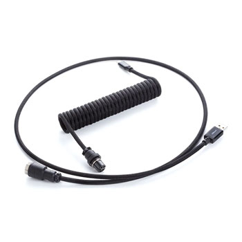 CableMod Pro 150cm Black Coiled Braided Keyboard Cable USB A to C : image 1