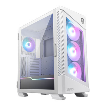 MSI MPG VELOX 100R White Mid Tower Tempered Glass PC Gaming Case : image 1