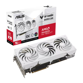 ASUS AMD Radeon RX 7800 XT TUF Gaming OC White 16GB Graphics Card : image 1