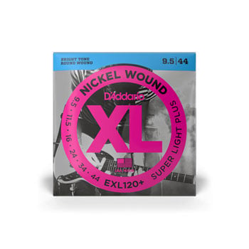 D'Addario EXL120+ Nickel Wound Electric Guitar Strings, Super Light Plus, 9.5-44