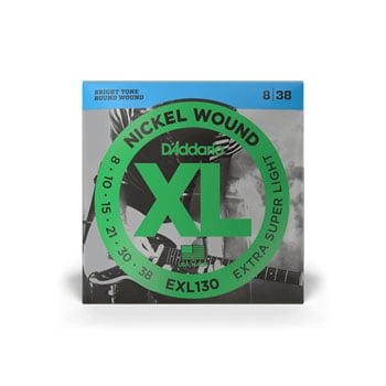 D'Addario EXL130 Nickel Wound Electric Guitar Strings, Extra-Super Light, 08-38