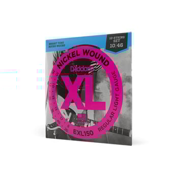 D'Addario EXL150 Nickel Wound Electric Guitar Strings, 12-String, Regular Light, 10-46