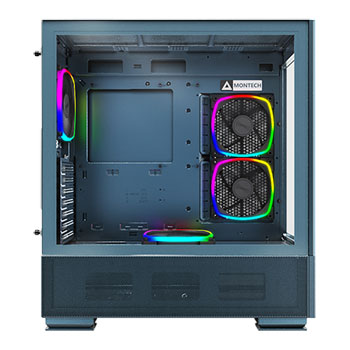 Montech SKY TWO Blue Mid Tower PC Case with 4x ARGB Fans : image 2
