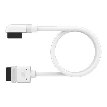 CORSAIR iCUE LINK 600mm Straight/Slim 90° Cable - White : image 2