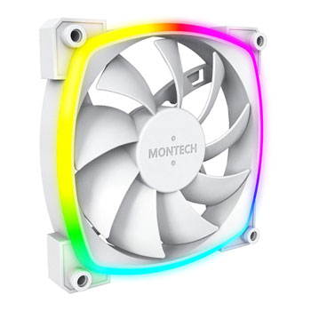 Montech AX120 PWM White 120mm ARGB Case Fan LN140870 - AX120 PWM (W ...