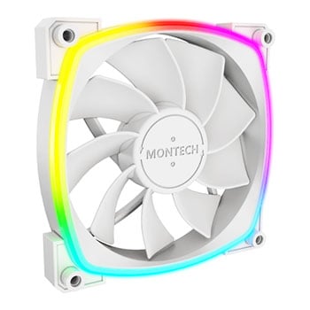 Montec RX120 PWM White 120mm Reversible ARGB Case Fan LN140872 - RX120 ...