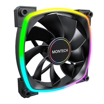 Montech RX140 PWM Black 140mm Reversible ARGB Case Fan
