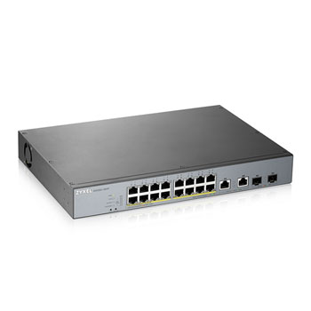 Zyxel 16-Port GS1350-18HP Smart Managed PoE Gigabit Switch with GbE Up