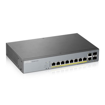Zyxel 8-Port GS1350-12HP Smart Managed PoE Gigabit Switch with GbE Upl