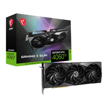 MSI NVIDIA GeForce RTX 4060 Ti 16GB GAMING X SLIM Ada Lovelace Graphics ...