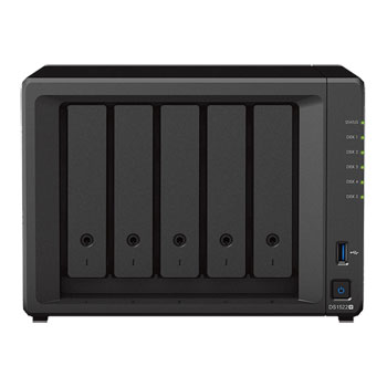 Synology 5 Bay DS1522+ Desktop NAS Unit with 2 M.2 Slots + 5x 4TB Synology HAT3300 HDD : image 2