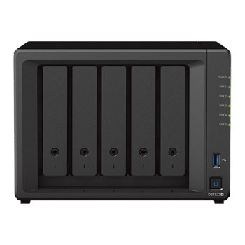 Synology 5 Bay DS1522+ Desktop NAS Unit with 2 M.2 Slots + 5x 12TB Synology HAT3300 HDD : image 2
