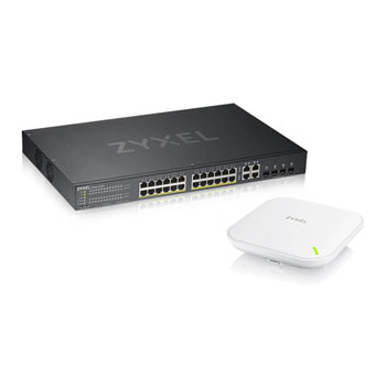 Zyxel 24-Port GS1920-24HPv2 Smart Managed Gigabit PoE Switch w/ FREE Z