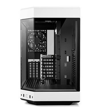 HYTE Y60 White 3-Piece Tempered Glass Dual Chamber Mid-Tower ATX Open Box Case : image 3
