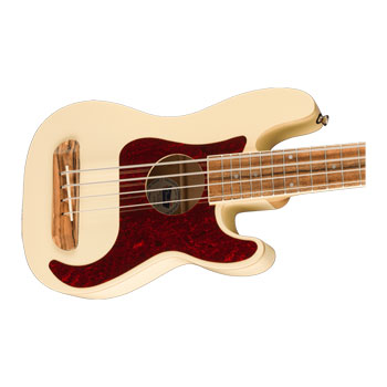 Fender Fullerton Precision Bass Uke, Walnut Fingerboard, Tortoiseshell Pickguard, Olympic White : image 2