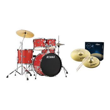 Tama STAGESTAR, 22” 5pc Kit with Hardware w/ ZP1418, Candy Red Sparkle : image 1