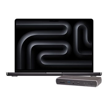 Apple MacBook Pro 14" M3 Pro Black Laptop + Sonnet Echo 11 Thunderbolt 4 HDMI Dock