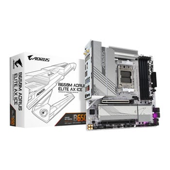 Gigabyte AMD Ryzen B650M AORUS ELITE AX ICE AM5 DDR5 microATX Motherboard