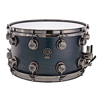 Natal 14" x 8" Double Row Walnut Snare Drum - Cerulean Blue