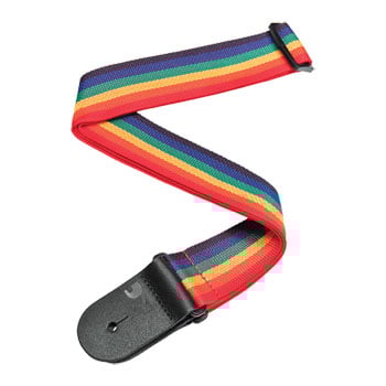 D'Addario Polypro Guitar Strap Guitar Strap, Rainbow