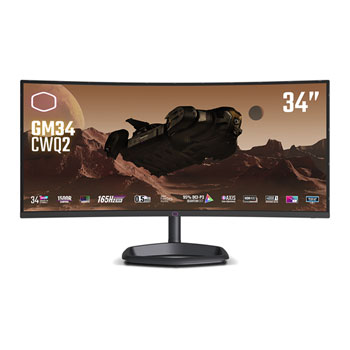 Cooler Master GM34-CWQ2 34" WQHD 165hz Quantum Dot VA Curved Open Box Gaming Monitor