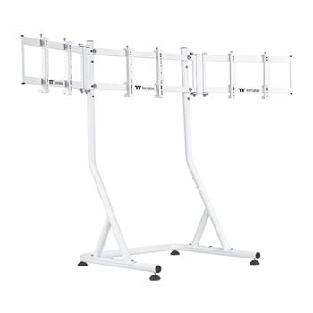 Thermaltake Triple Racing Monitor Stand, Snow (White)