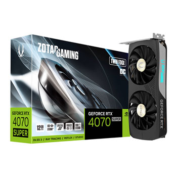 ZOTAC NVIDIA GeForce RTX 4070 SUPER 12GB Twin Edge OC Ada Lovelace Open Box Graphics Card