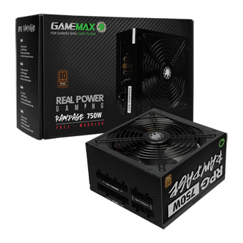GameMax GMXRPG750MOD 750W Black Wired 80 Plus Bronze ATX Power Supply