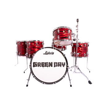Ludwig Tre Cool Drum Kit Red Swirl
