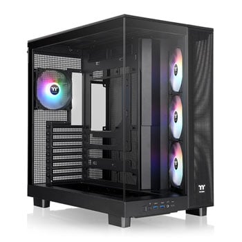 Thermaltake View 380 XL TG ARGB Mid Tower Dual Chamber Tempered Glass Gaming Case Black