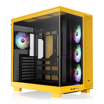 Thermaltake View 380 XL TG ARGB Mid Tower Dual Chamber Tempered Glass Gaming Case Bumblebee