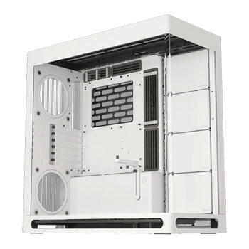 HAVN HS420 White Hybrid Dual Chamber Mid Tower Tempered Glass Chassis
