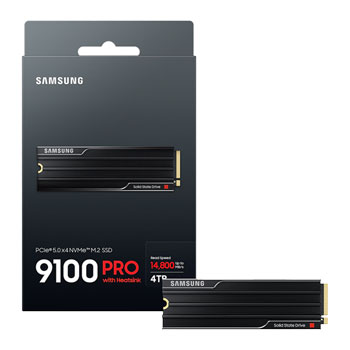 Samsung 9100 PRO 4TB PCIe 5.0 M.2 SSD / Solid State Drive with Heatsink