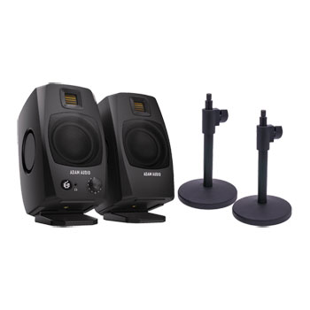 ADAM Audio D3V Desktop Monitor System - Black+ Stands