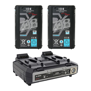 IDX 2x DUO-C98P + VL-2000S Battery Bundle