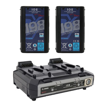IDX 2x DUO-C198P + VL-2000S Battery Bundle