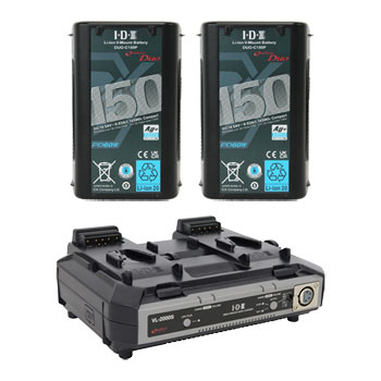 IDX 2x DUO-C150P + VL-2000S Battery Bundle