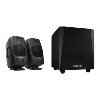 ADAM Audio D3V Desktop Monitor System - Black+ Adam Audio TS10s Sub