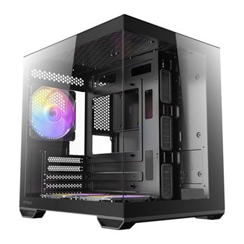 Antec CX60M ARGB Micro-ATX Mini Tower Tempered Glass Black PC Gaming Case