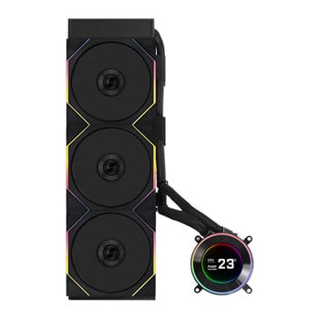 Lian Li Hydroshift II LCD-C 360TL Black All-in-One CPU Cooler with LCD and UNI FAN TL
