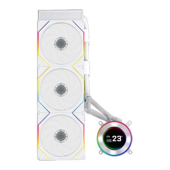 Lian Li Hydroshift II LCD-C 360TL White All-in-One CPU Cooler with LCD and UNI FAN TL