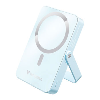 Verbatim Charge 'n' Go Wireless / USB-C 10000mAh Power Bank with Stand, Blue