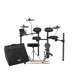 NUX DM-110 Electronic Drum Kit, Drum Amplifier, Sticks and Stool