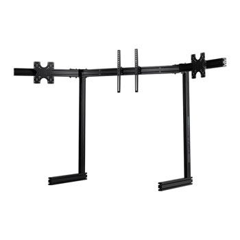 Refurbished Next Level Elite Freestanding Complete Triple Monitor Stand - Black